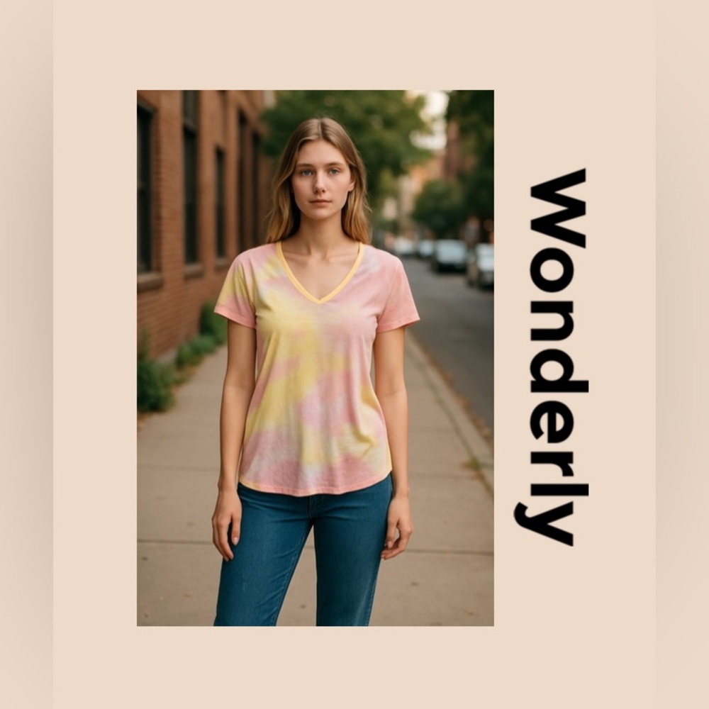 Women’s V-Neck Tie Dye Shirt Size X-Small